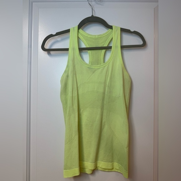 lululemon athletica Tops - Lululemon Faded Zap Wild Lime Yellow Swiftly Tech Racerback Tank Seamless Top